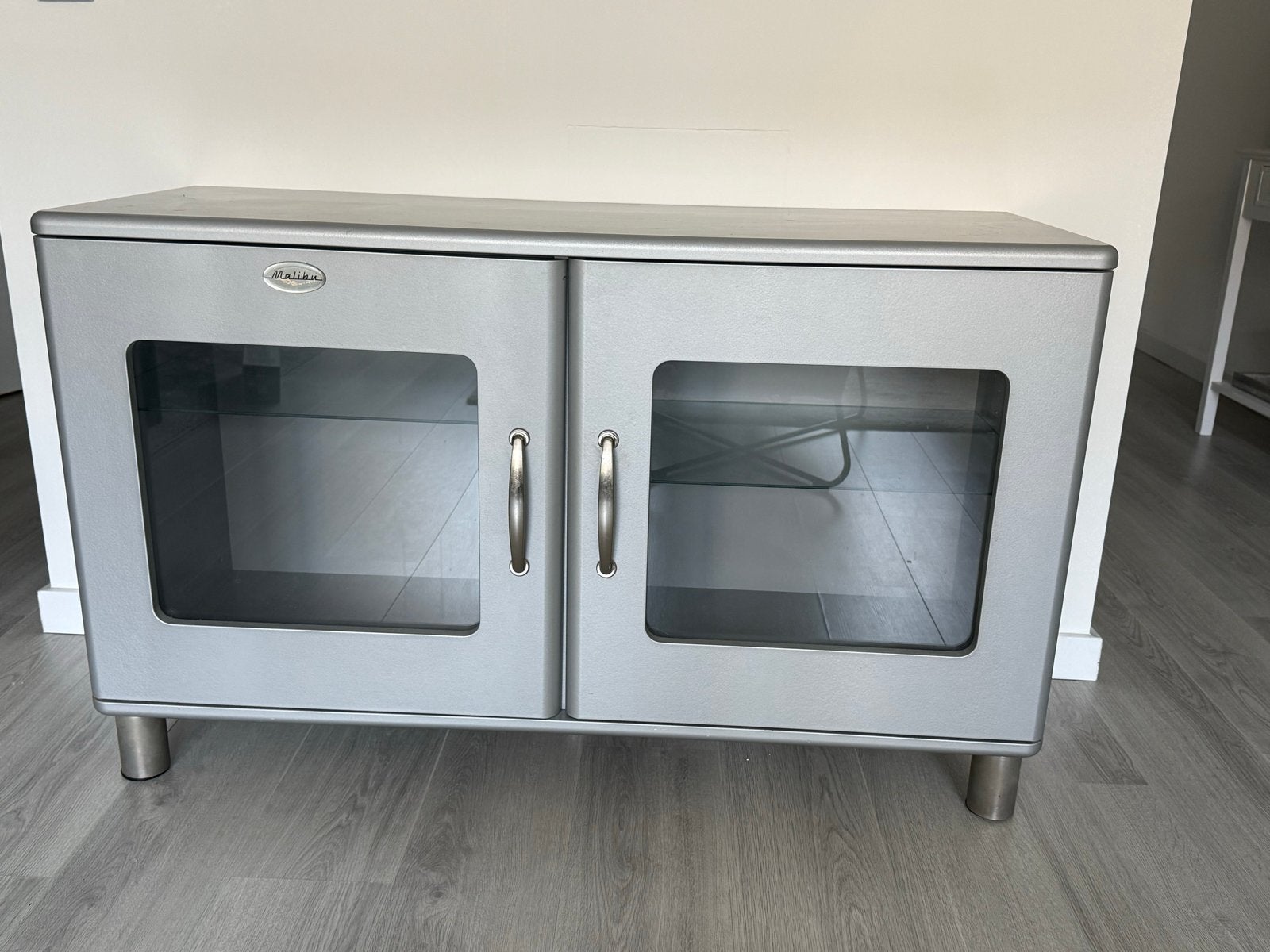 Malibu Zilvergrijs Dressoir 120x44x74cm, Ophalen, Gebruikt, 100 tot 150 cm, Metaal