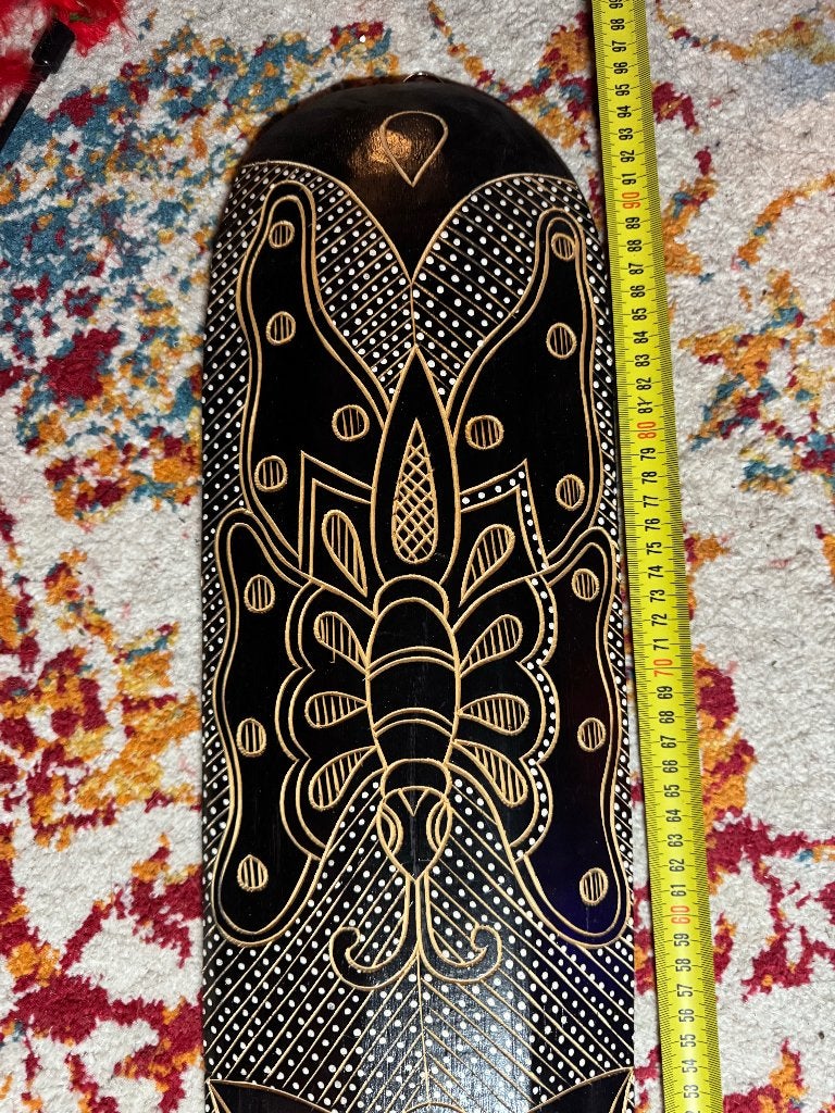 Groot Afrikaans vlinder masker, Hout, Bruin, Afrika, Masker