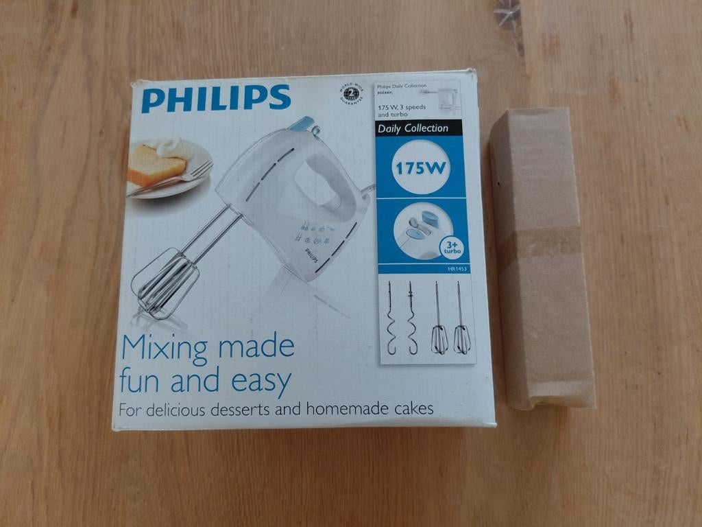Philips Daily Collection Handmixer HR1453/70, Witgoed en Apparatuur, Keukenmixers, Zo goed als nieuw, 3 snelheden of meer, Ophalen of Verzenden