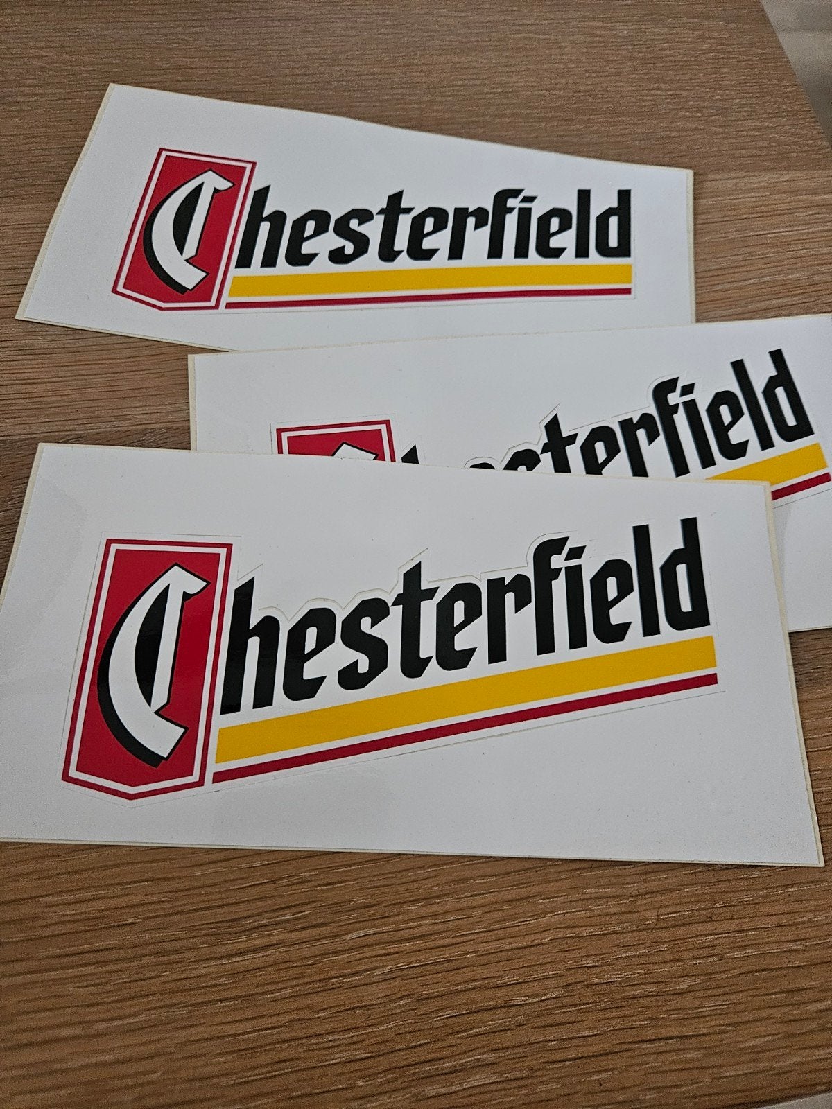 Chesterfield stickers, Verzamelen, Ophalen of Verzenden, Zo goed als nieuw