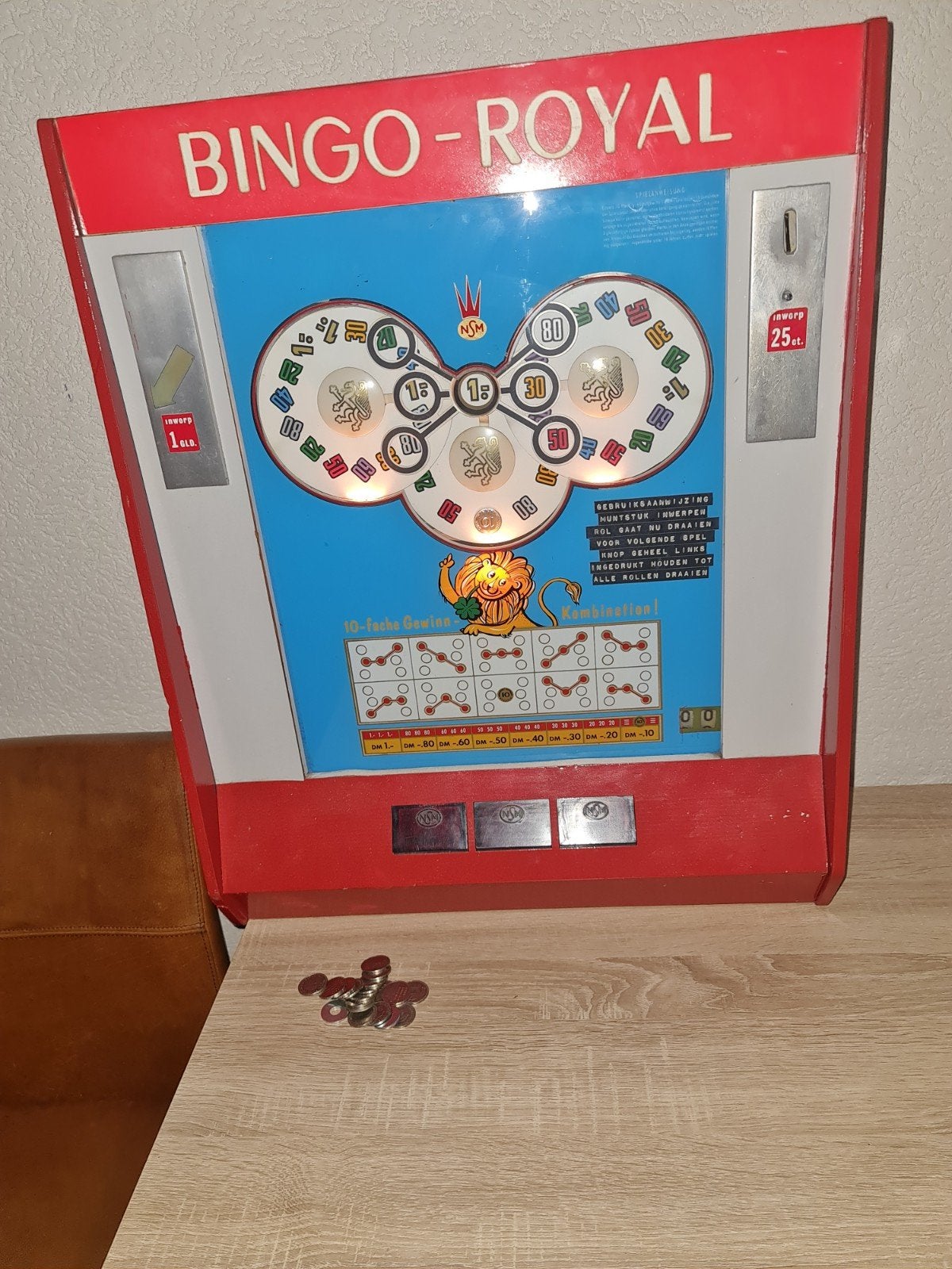 Vintage NSM Rotamint Bingo Royal Gokkast (1964) – Decoratie, Ophalen, Gebruikt
