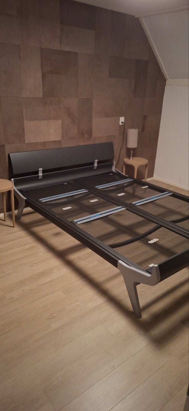 Auping Cleopatra bed met spiraalbodem 160x210 antraciet, Ophalen, Gebruikt, 210 cm, Tweepersoons