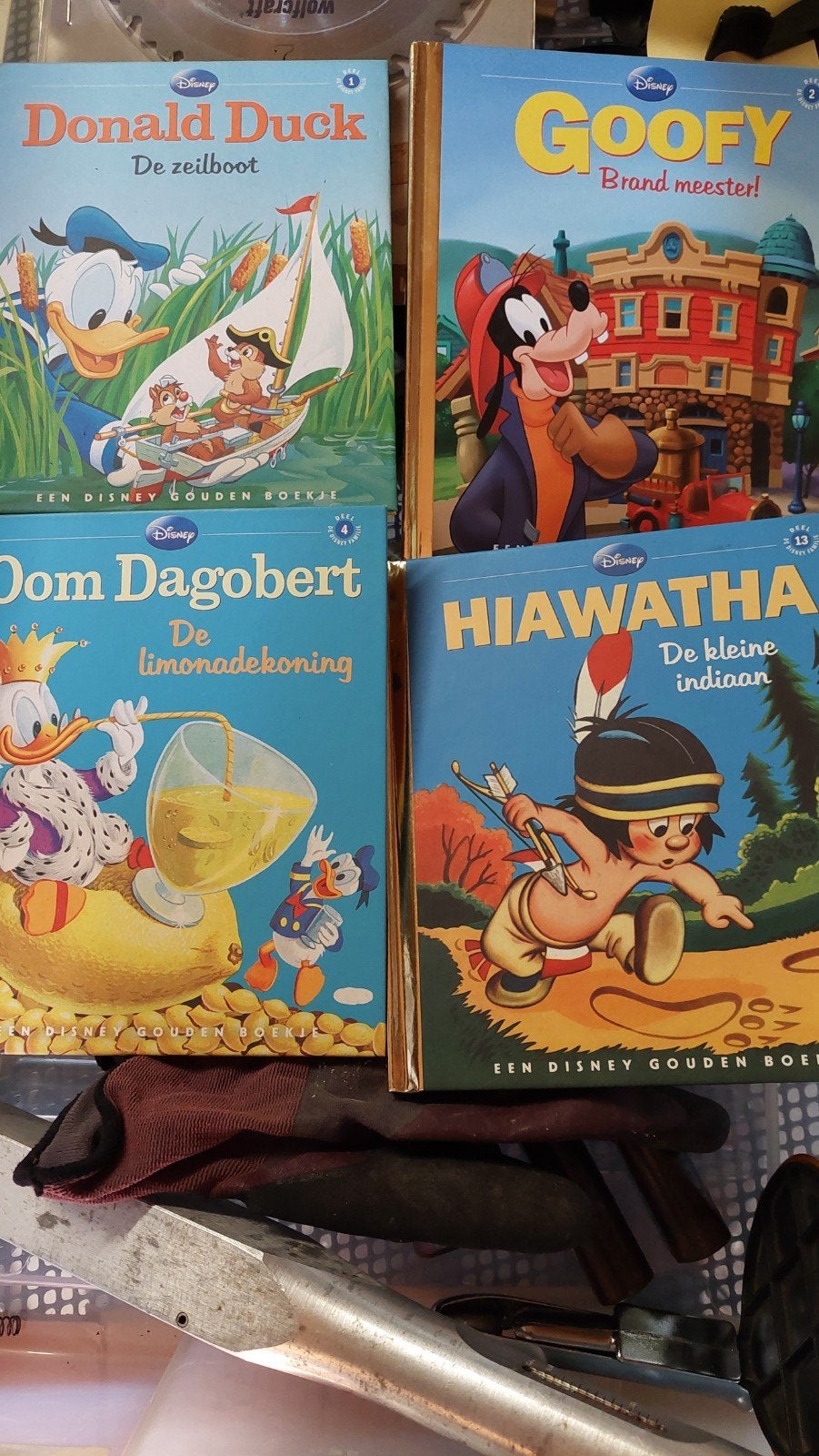 4 Disney Gouden Boekjes: Donald Duck, Goofy, Dom Dagobert,ve, Ophalen
