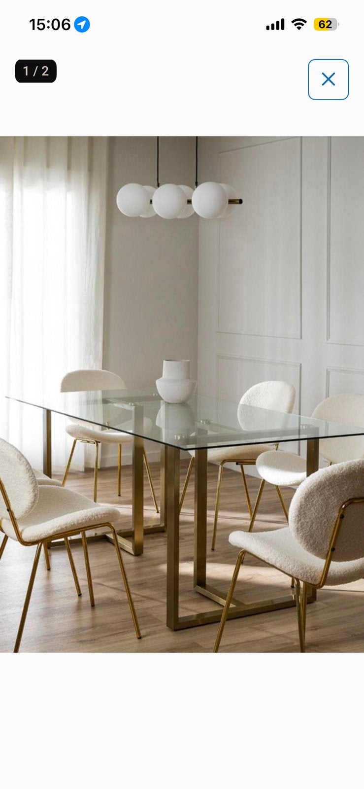 Glazen eettafel, Ophalen, Zo goed als nieuw
