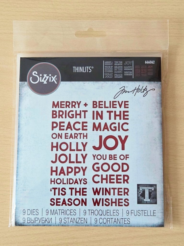 Sizzix - Tim Holtz - Bold Text Christmas, Hobby en Vrije tijd, Ophalen of Verzenden, Nieuw, Frame of Mal, Sizzix