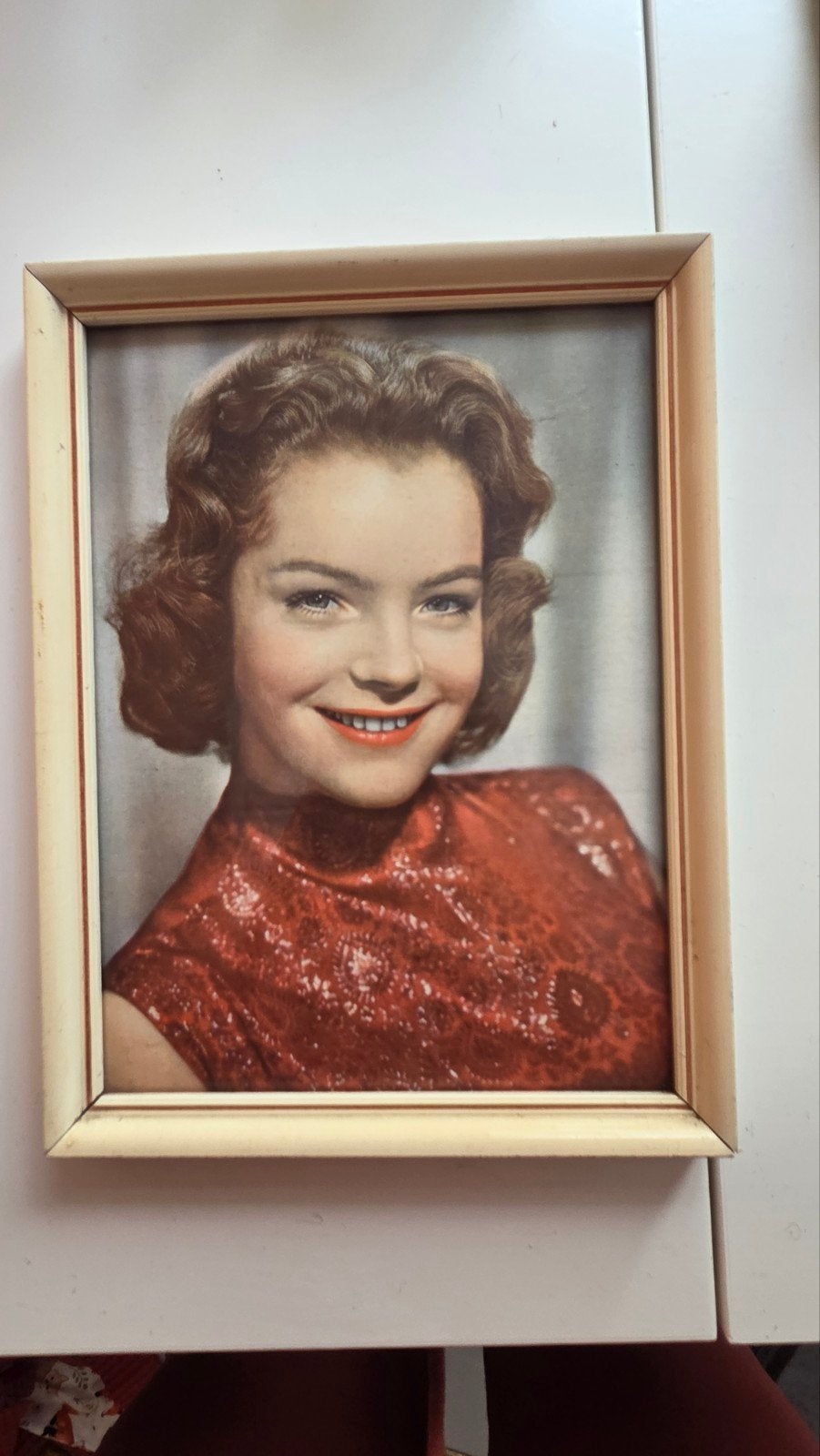 Ingelijst portret van Romy Schneider (jaren '50), Ophalen of Verzenden, Foto, Fotografie, Ingelijst