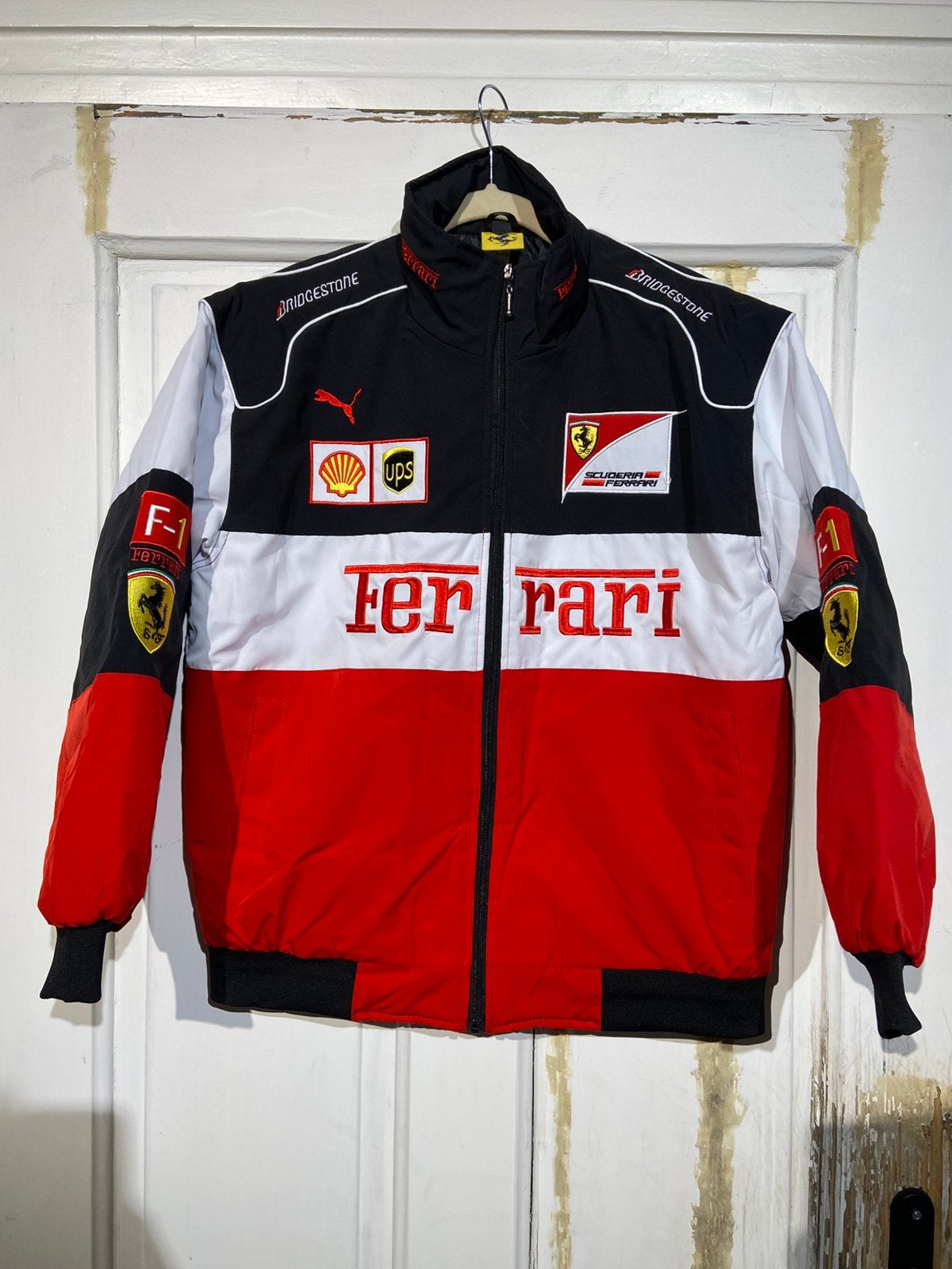 Ferrari Bomberjack Racing (maat L) Vintage white red, Kleding | Heren, Ophalen of Verzenden, Zo goed als nieuw