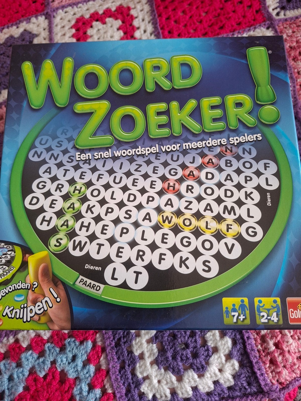 bordspel woordzoeker, Ophalen