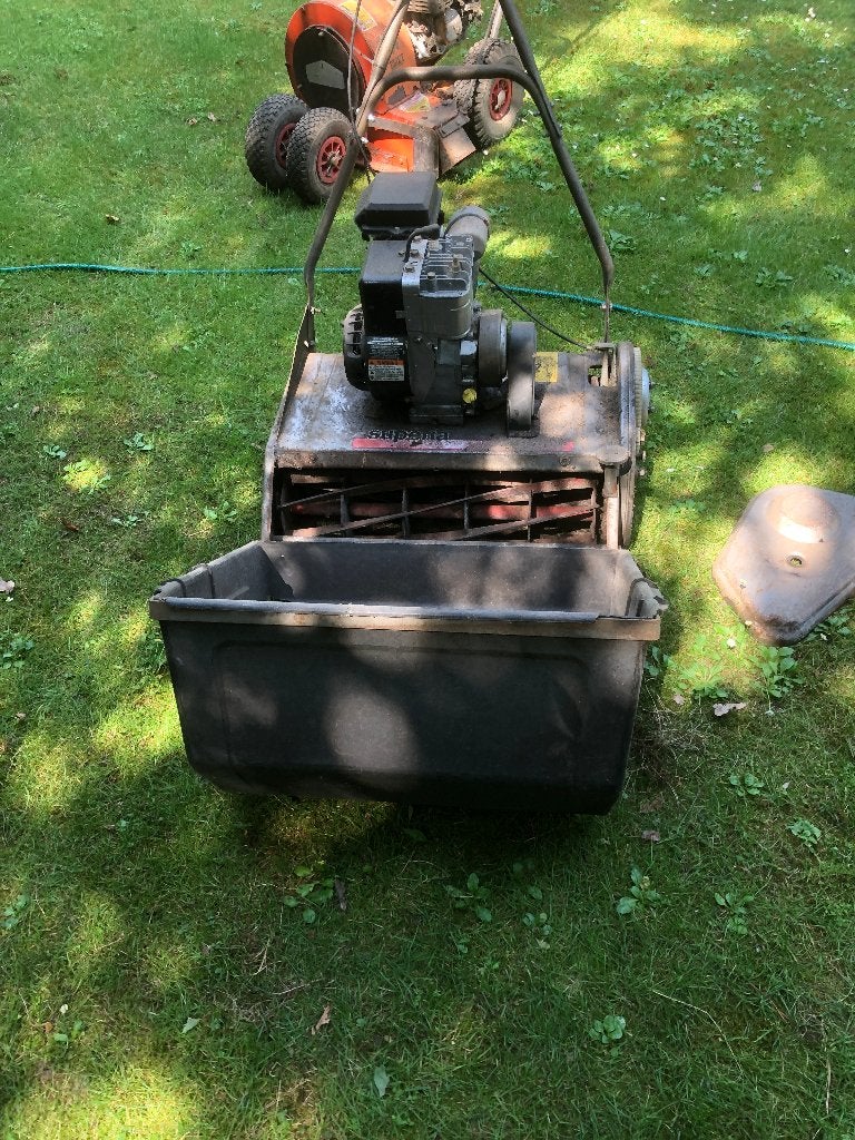 Superia grasmaaier 50 cm, Ophalen, Gebruikt, Opvangbak, Benzine-grasmaaier
