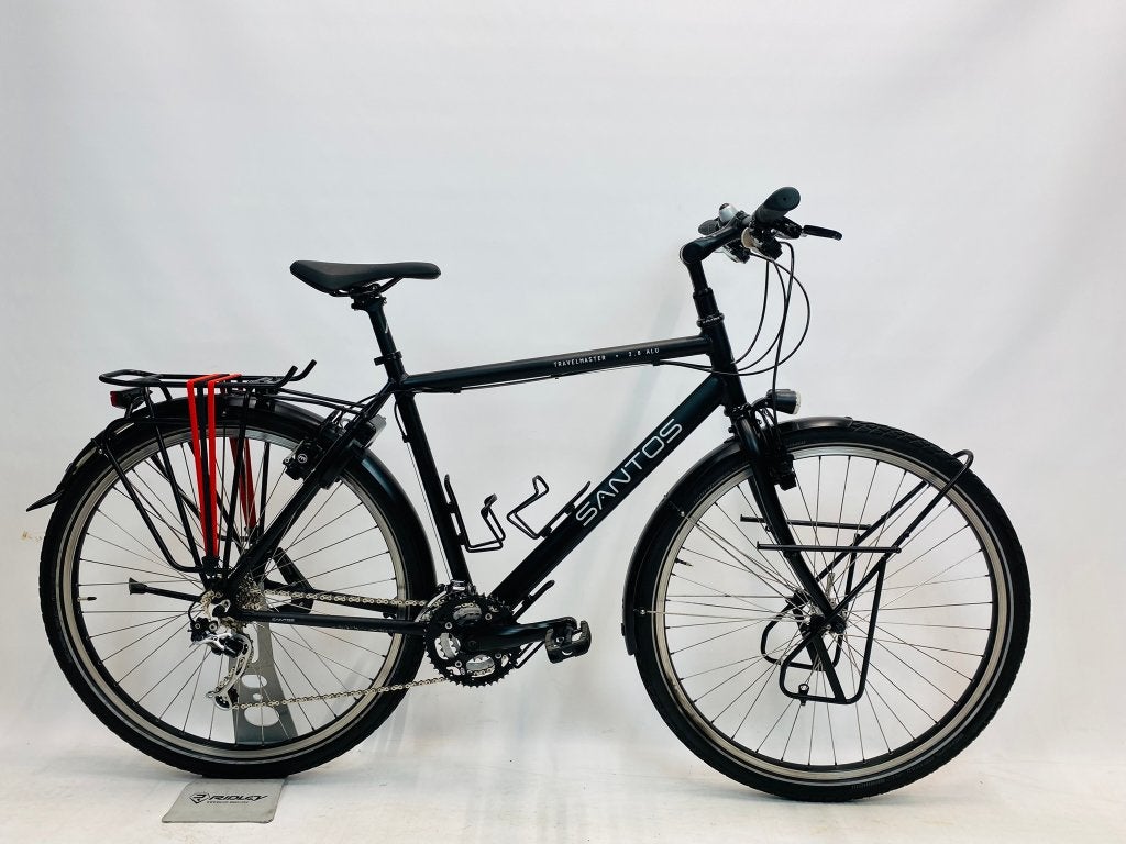 SANTOS TravelMaster MatZwart herenfiets L-57cm – TUBES, Overige merken, 28 inch, Velgrem, Ophalen of Verzenden