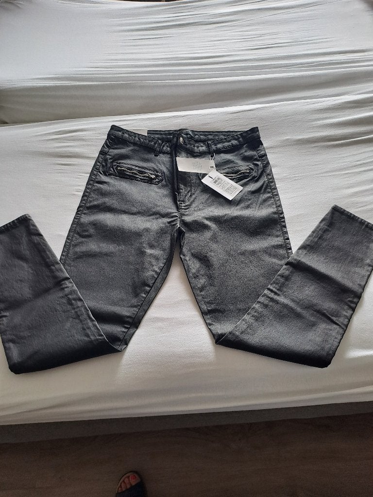 Dames broek, Ophalen, Zwart, Maat 46/48 (XL) of groter, Nieuw