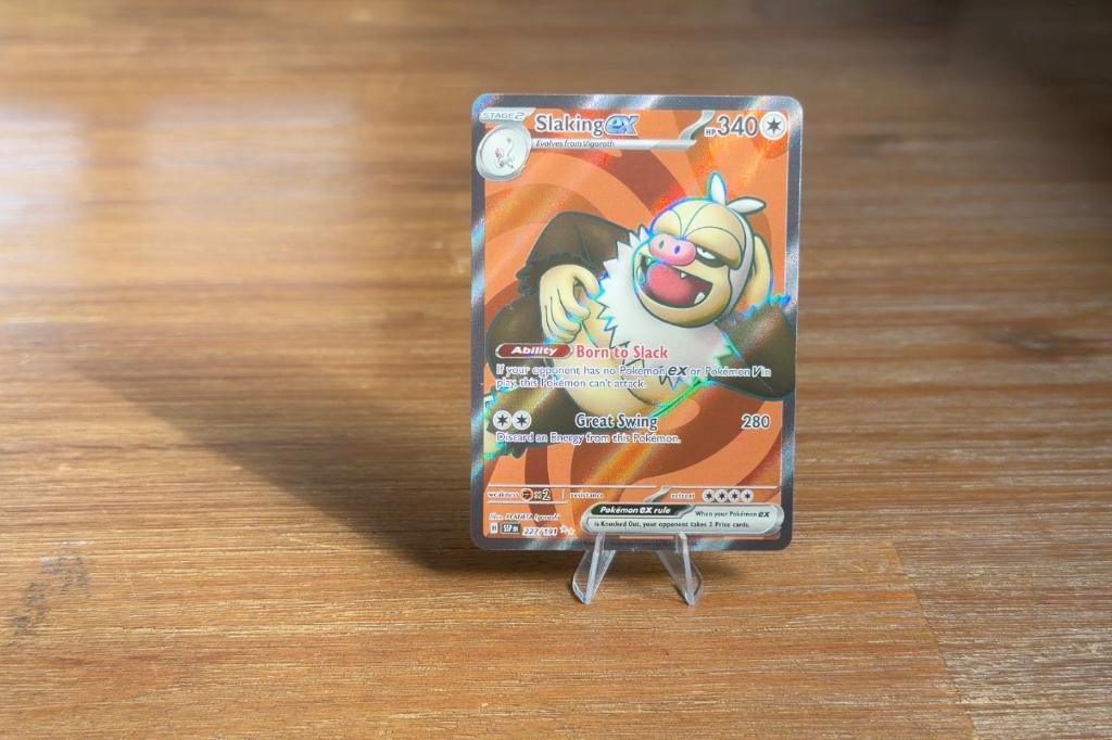 Slaking EX - Surging Sparks 227 Pokémon kaart, Ophalen, Zo goed als nieuw, Losse kaart