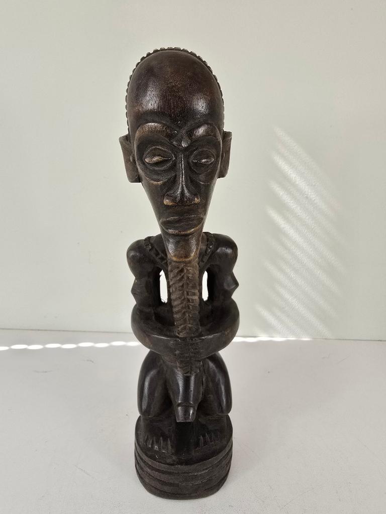 Baule sculptuur, hout, Ivoorkust, midden 20e eeuw, Antiek en Kunst, Ophalen of Verzenden, Afrika, Hout, Houtsnijwerk