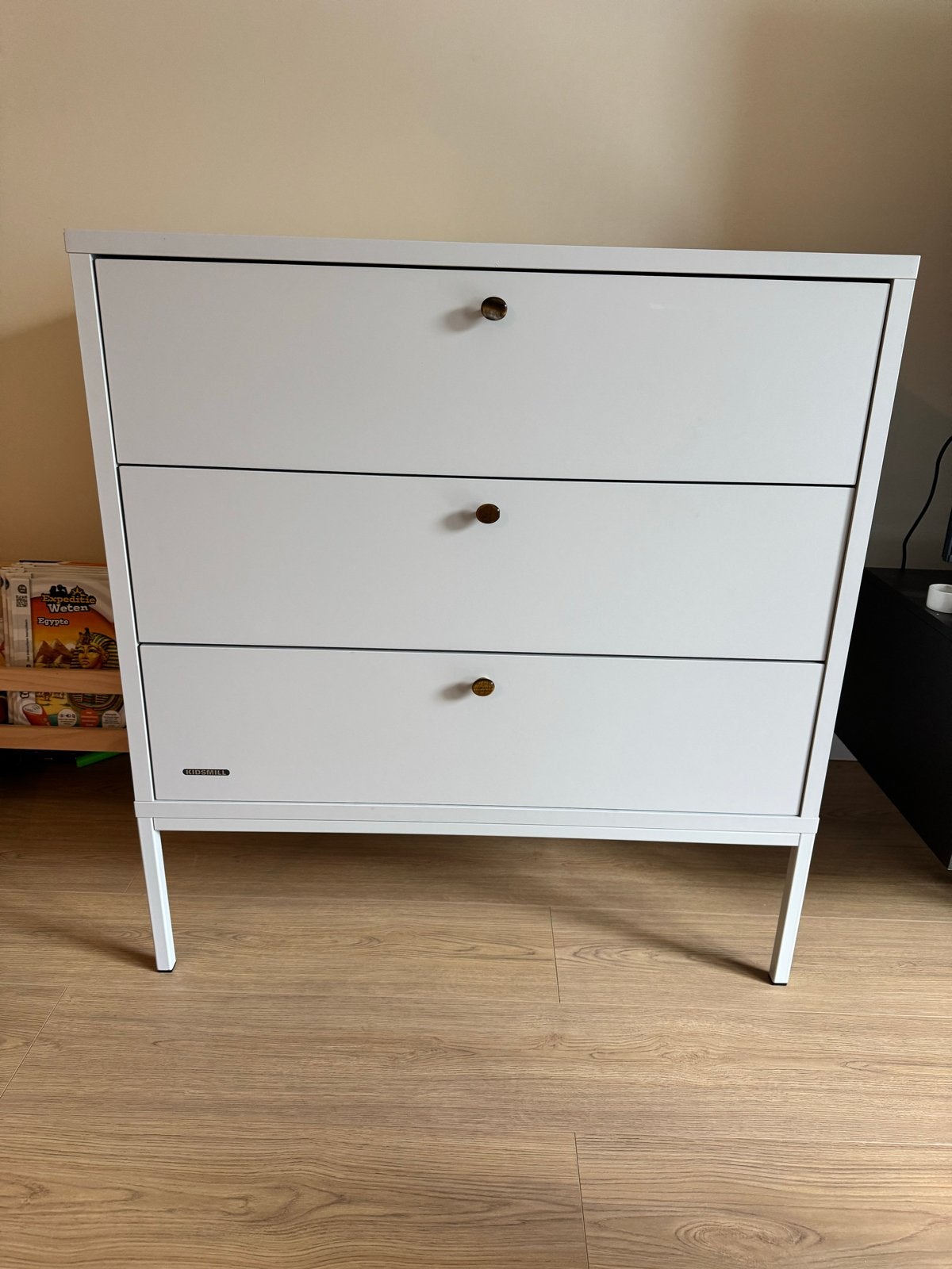 Kidsmill Amy Commode Smal - Oatmeel met 3 lades, Ophalen, Gebruikt, 50 tot 70 cm, 75 tot 100 cm