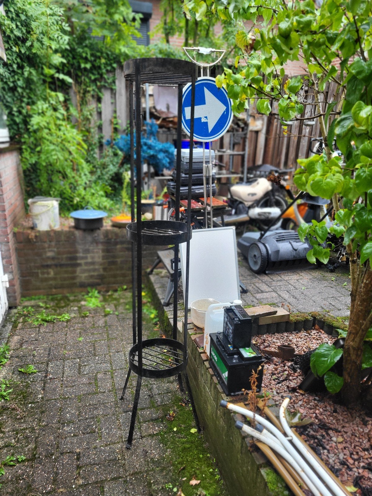 planten rek bloem bak rek, Tuin en Terras, Ophalen, Rond, Metaal, 60 cm of meer