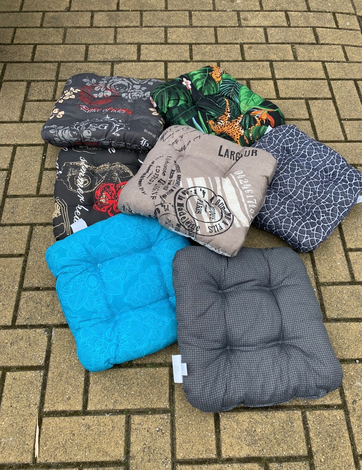 65 kleurrijke kussens nieuw 40x40 cm, Tuin en Terras, Tuinmeubel-accessoires, Ophalen, Nieuw