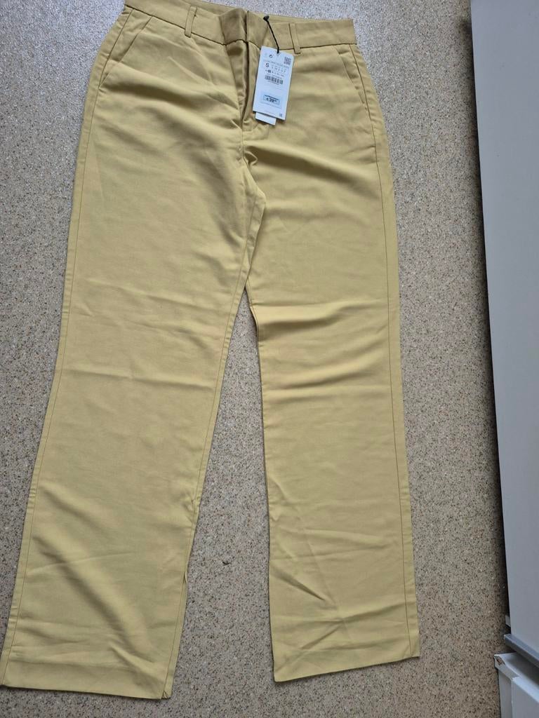 Nieuwe Zara Chino Broek - Geel - Maat S, Zara, Geel, Nieuw, Ophalen of Verzenden