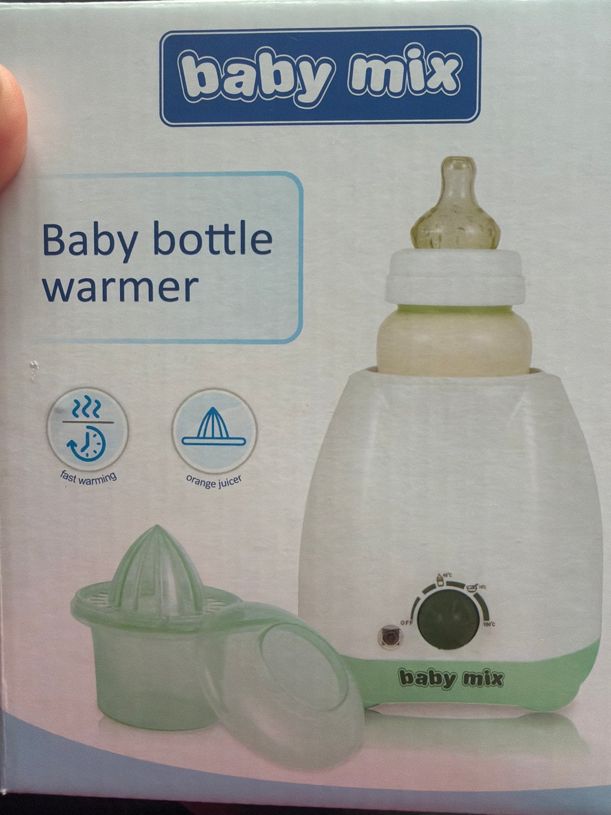 Baby Mix flessenwarmer met sinaasappelpers, Ophalen of Verzenden, Nieuw, Flessen- of potjesverwarmer, Overige merken