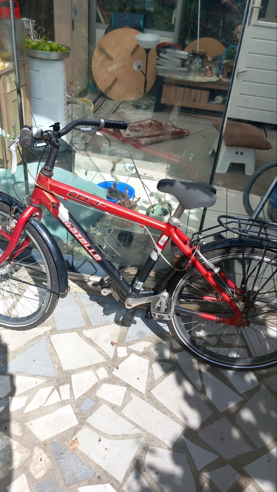 Gazelle kinderfiets rood - Kleine maat, Ophalen of Verzenden, Gebruikt, Velgrem, 16 tot 20 inch