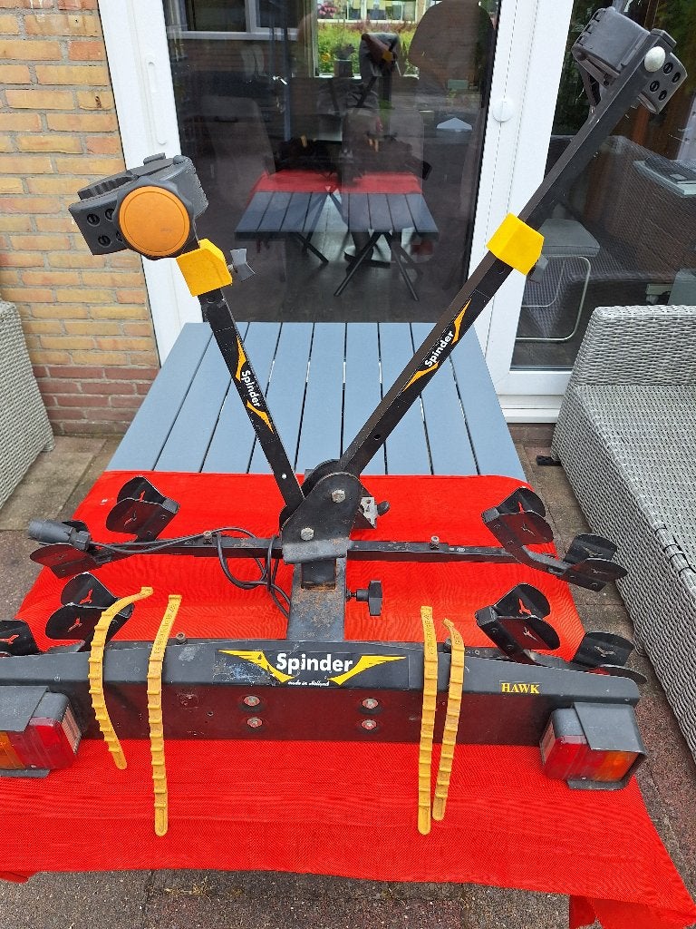Spinder Hawk fietsendrager, Auto diversen, Fietsendragers, Ophalen, Gebruikt, 2 fietsen, Trekhaakdrager