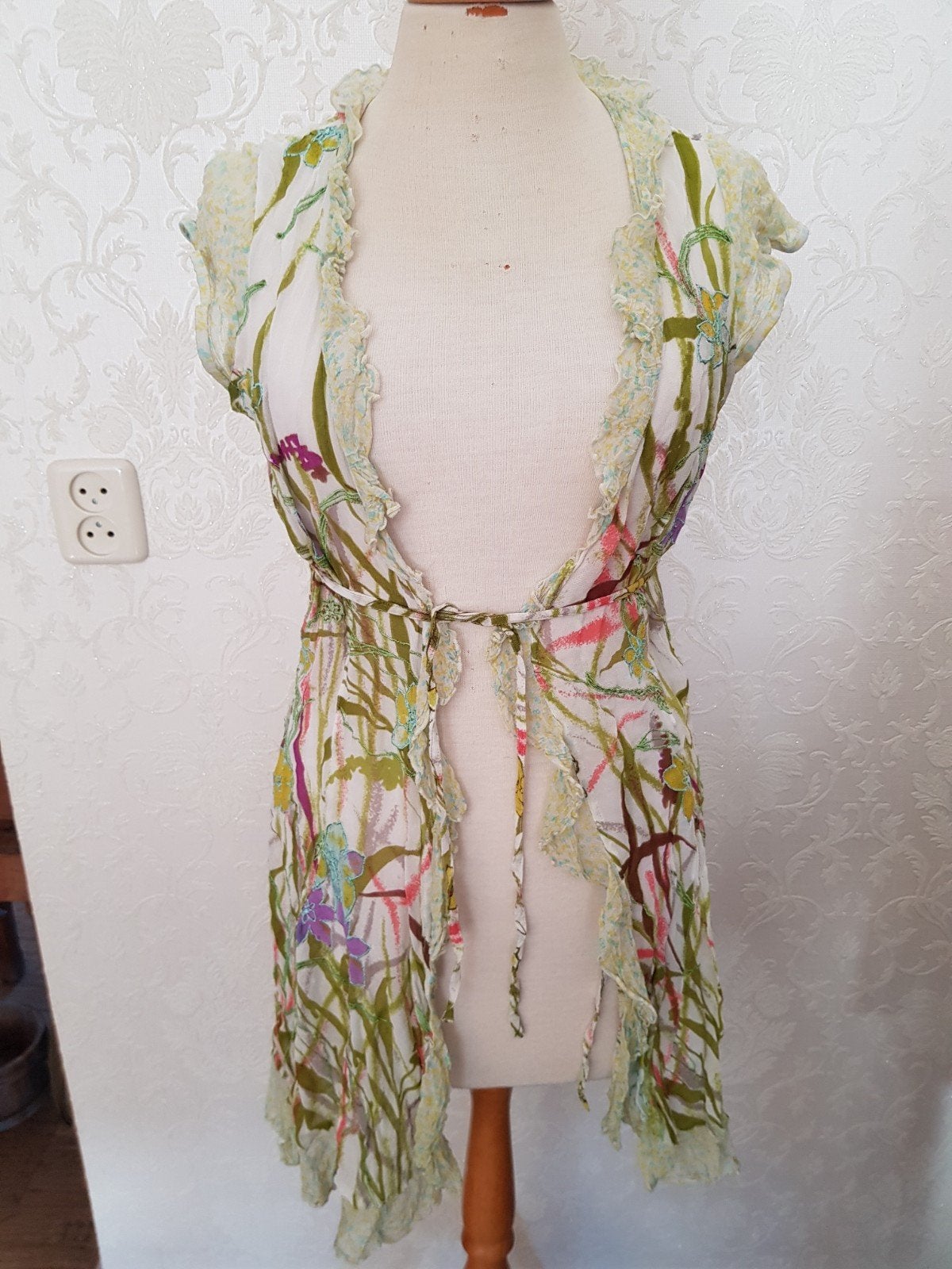 didi vest maat m met bloemen / zomer vest lang, Maat 38/40 (M), Meerkleurig, Didi, Ophalen of Verzenden