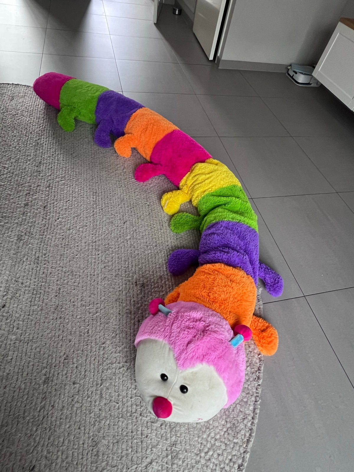 Grote kleurrijke knuffelrups, Ophalen, Gebruikt, Overige merken, Overige karakters