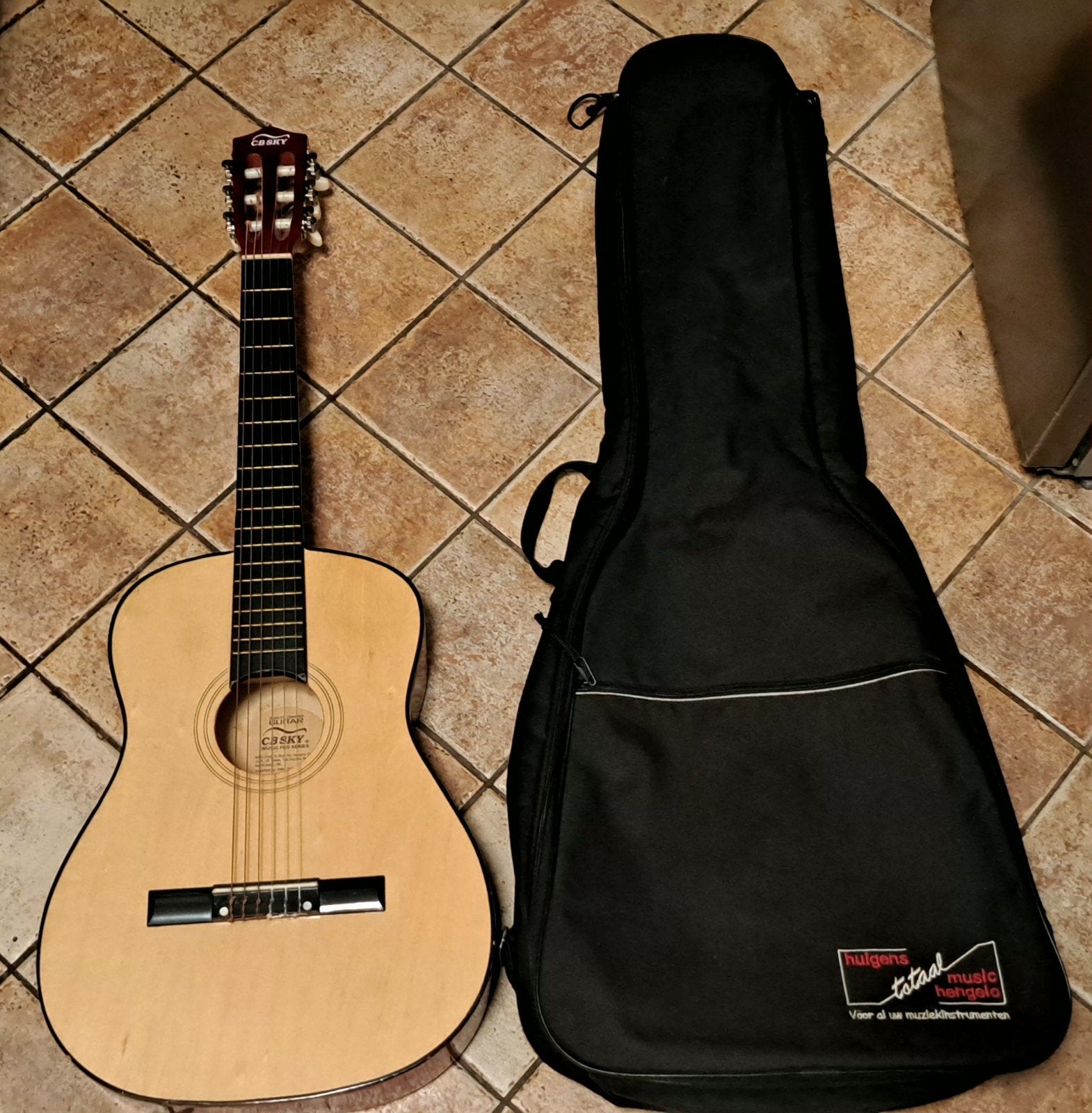 CB Sky Klassieke Gitaar met Hoes  nieuw, Ophalen of Verzenden, Nieuw, Klassieke of Spaanse gitaar, Met koffer