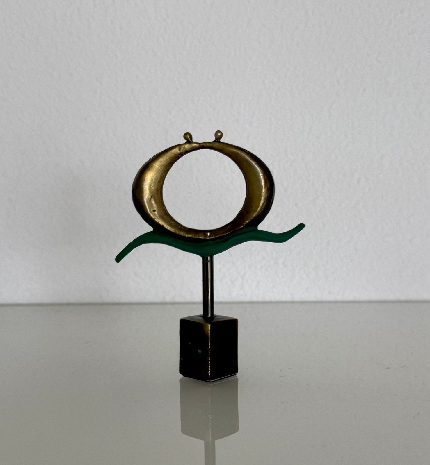 Brons van Corry Ammerlaan, Ophalen, Meerkleurig, 9 cm, Beeld