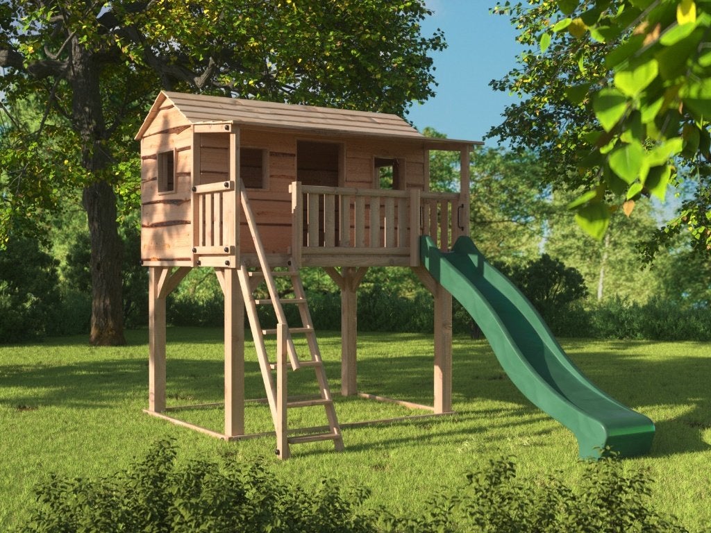 BOOMHUT LANDHUIS speeltoren speelhuis klimtoren speeltoestel, Ophalen, Nieuw, Schommel, Aanbouwonderdeel