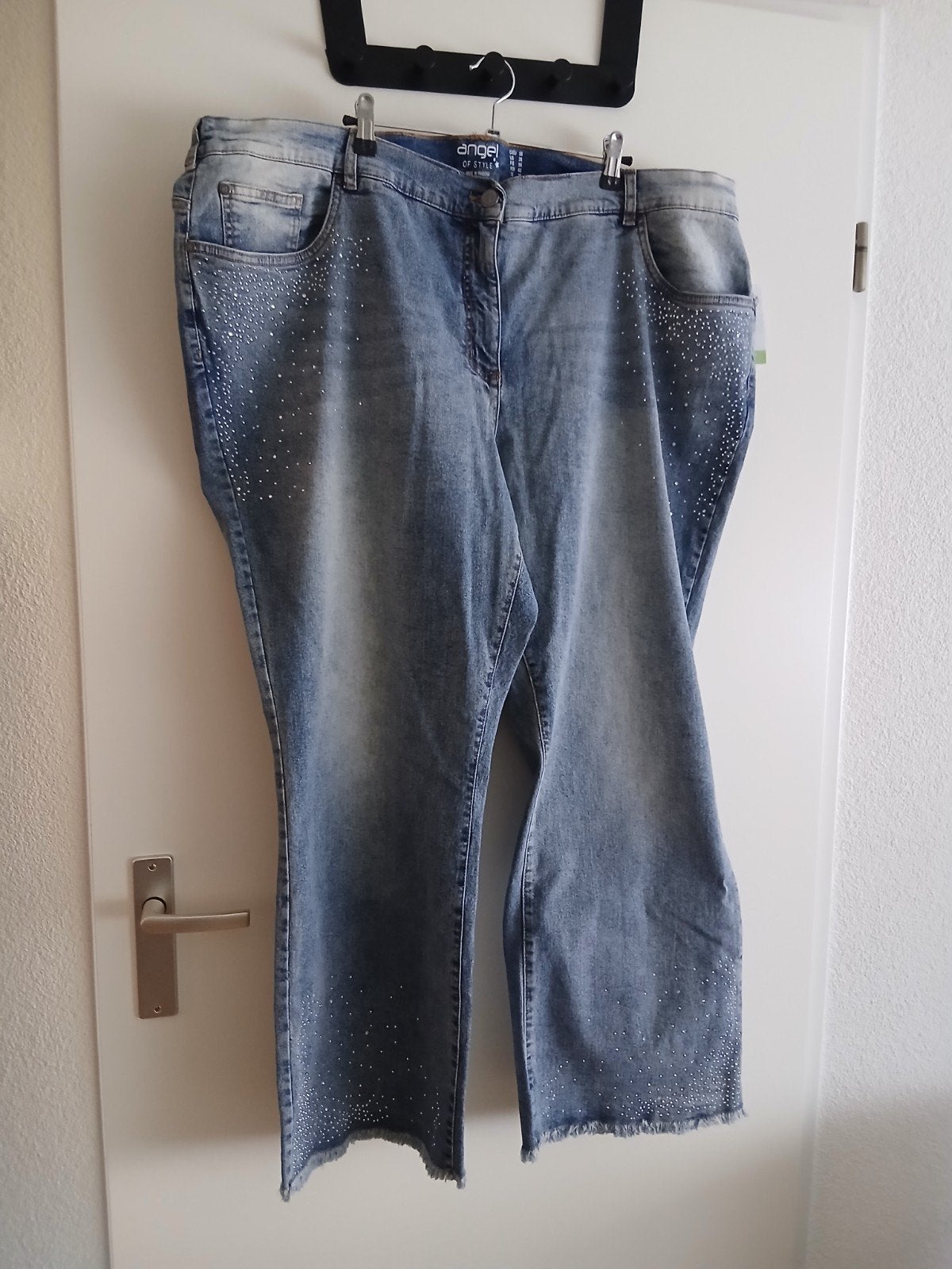 Modieuze jeans mét kaartjes van Angel of Style. Maat 56., Nieuw, Angel of Style, Broek of Spijkerbroek, Verzenden