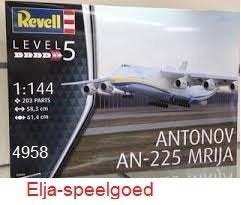Modelbouw Revell 1:144 Antonov An-225 Mrija 4958 vliegtuig, 1:72 tot 1:144, Revell, Nieuw, Ophalen of Verzenden