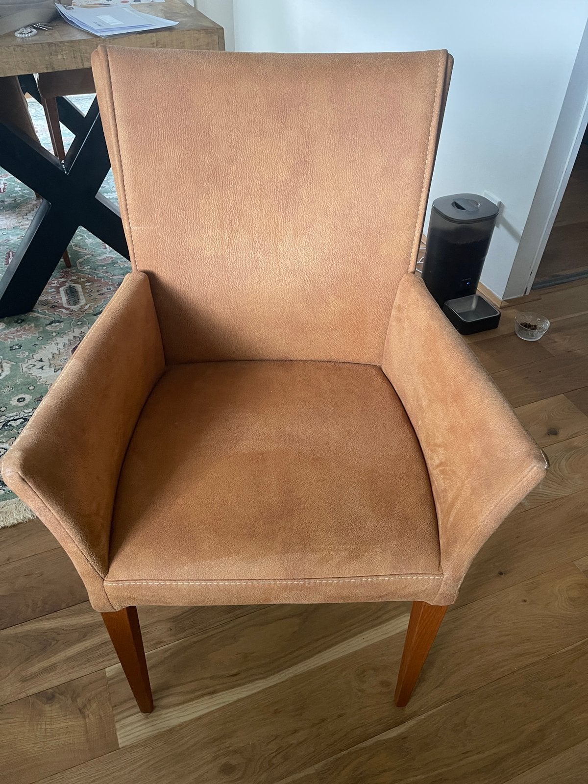 4 GRATIS congac eettafel stoelen, Huis en Inrichting, Stoelen, Ophalen, Gebruikt, Stof, Vier
