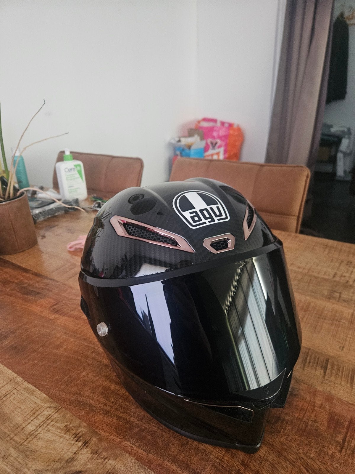 AGV Integraalhelm - Carbon Look, M, Dames, Ophalen of Verzenden, Tweedehands