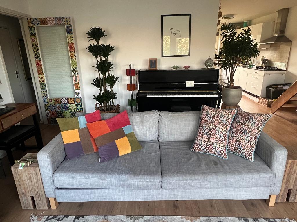 slaapbank Karlstad 1.40 bij 2 meter bed, Ophalen, Gebruikt, 90 cm, Tweepersoons
