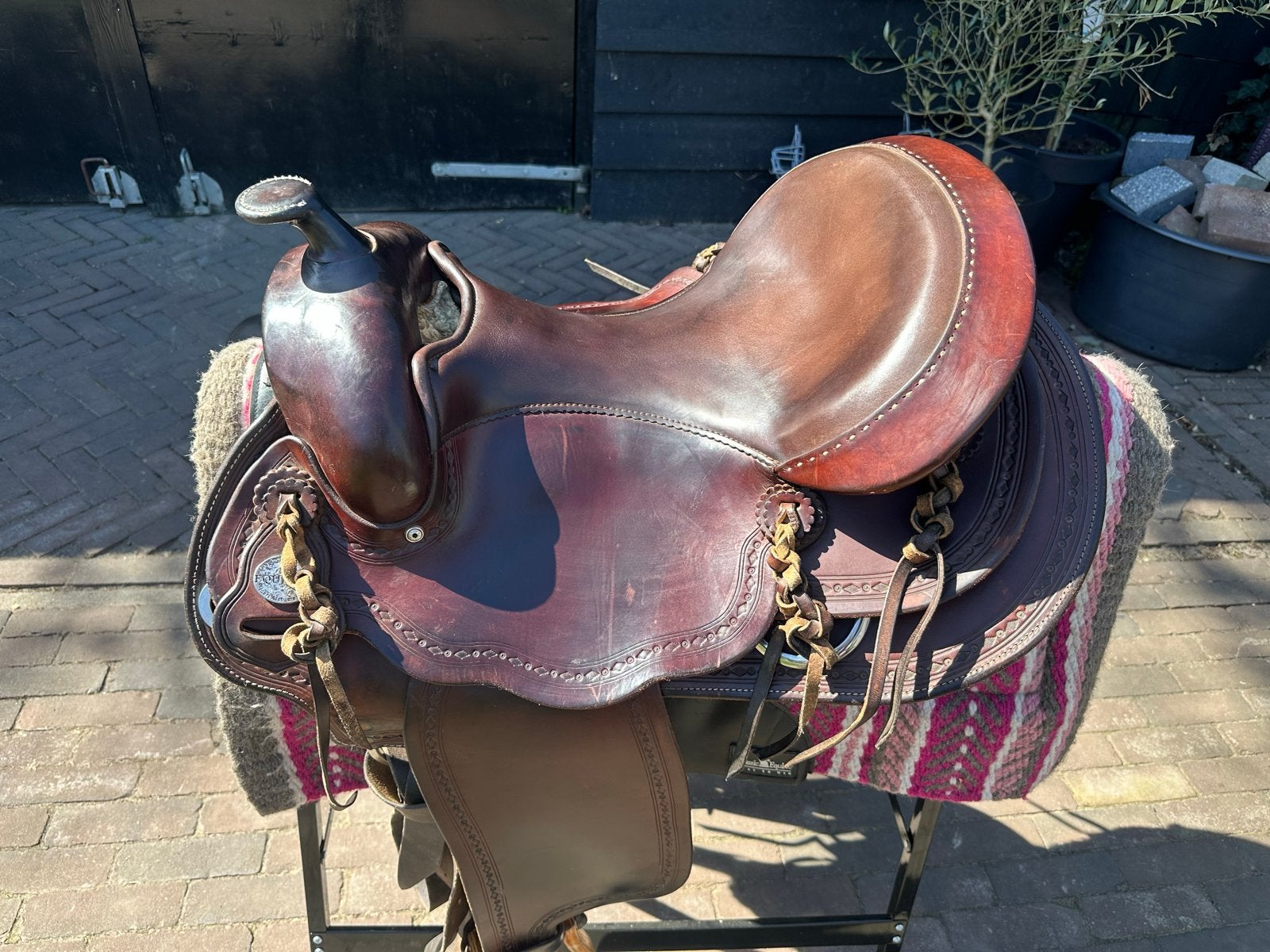 Equiflex westernzadel 16 inch, Ophalen, Gebruikt, Overige disciplines, Inclusief stijgbeugels
