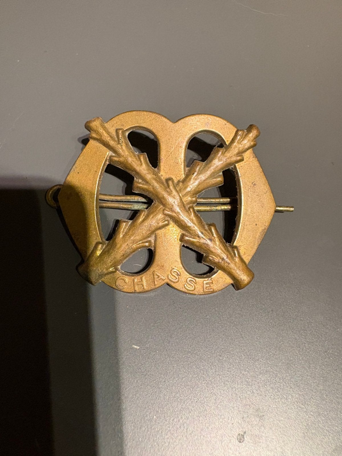 Oud origineel Regiment Infanterie Chassé baretembleem, Verzenden, Landmacht, Nederland, Embleem of Badge