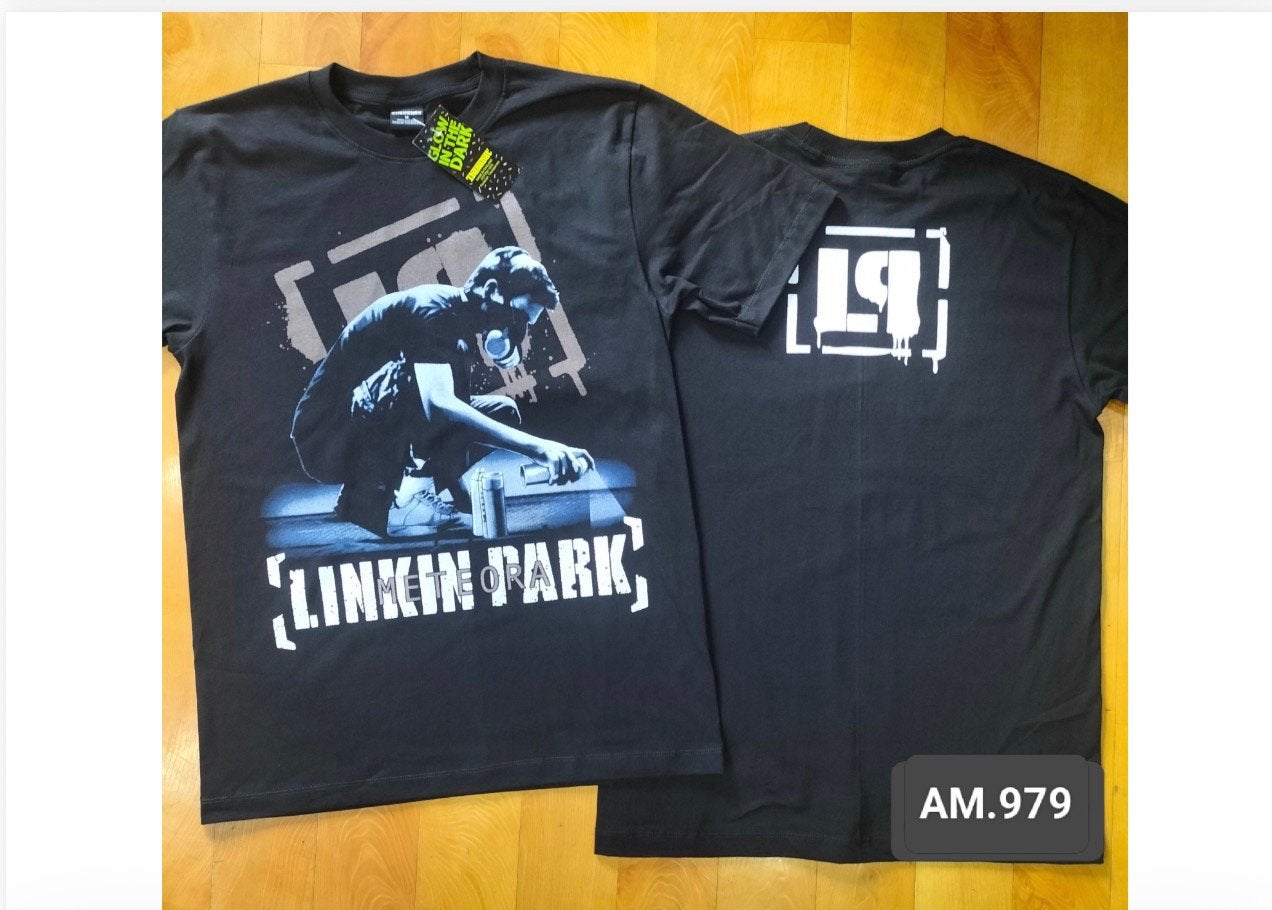 Linkin park t-shirt maat L glow in the dark, Ophalen of Verzenden, Nieuw, Maat 52/54 (L), Zwart