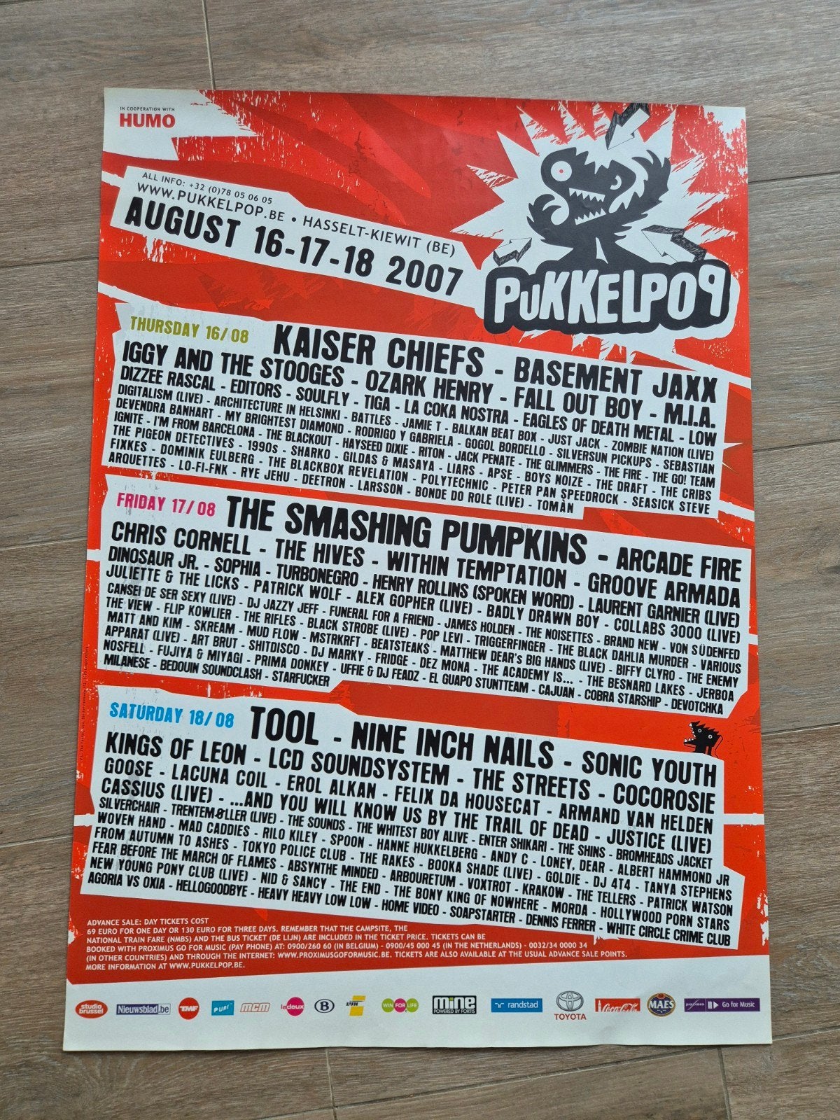 Concert poster Pukkelpop 2007, Verzamelen, Posters, Ophalen of Verzenden, Zo goed als nieuw, Muziek