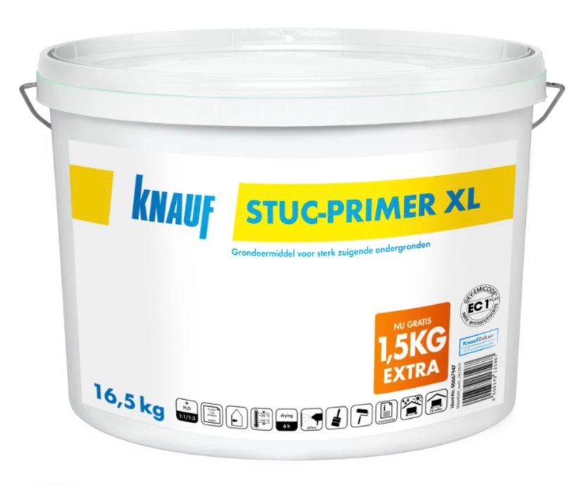 Knauf Stuc-Primer XL 15 + 1,5 kg, Doe-het-zelf en Verbouw, Ophalen, Nieuw