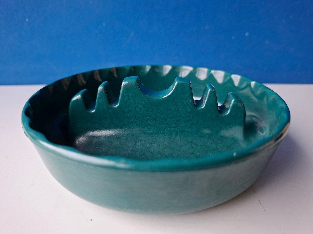 Vintage 331 GES-LINE groen melamine asbak/USA, Verzamelen, Ophalen of Verzenden, Gebruikt, Asbak