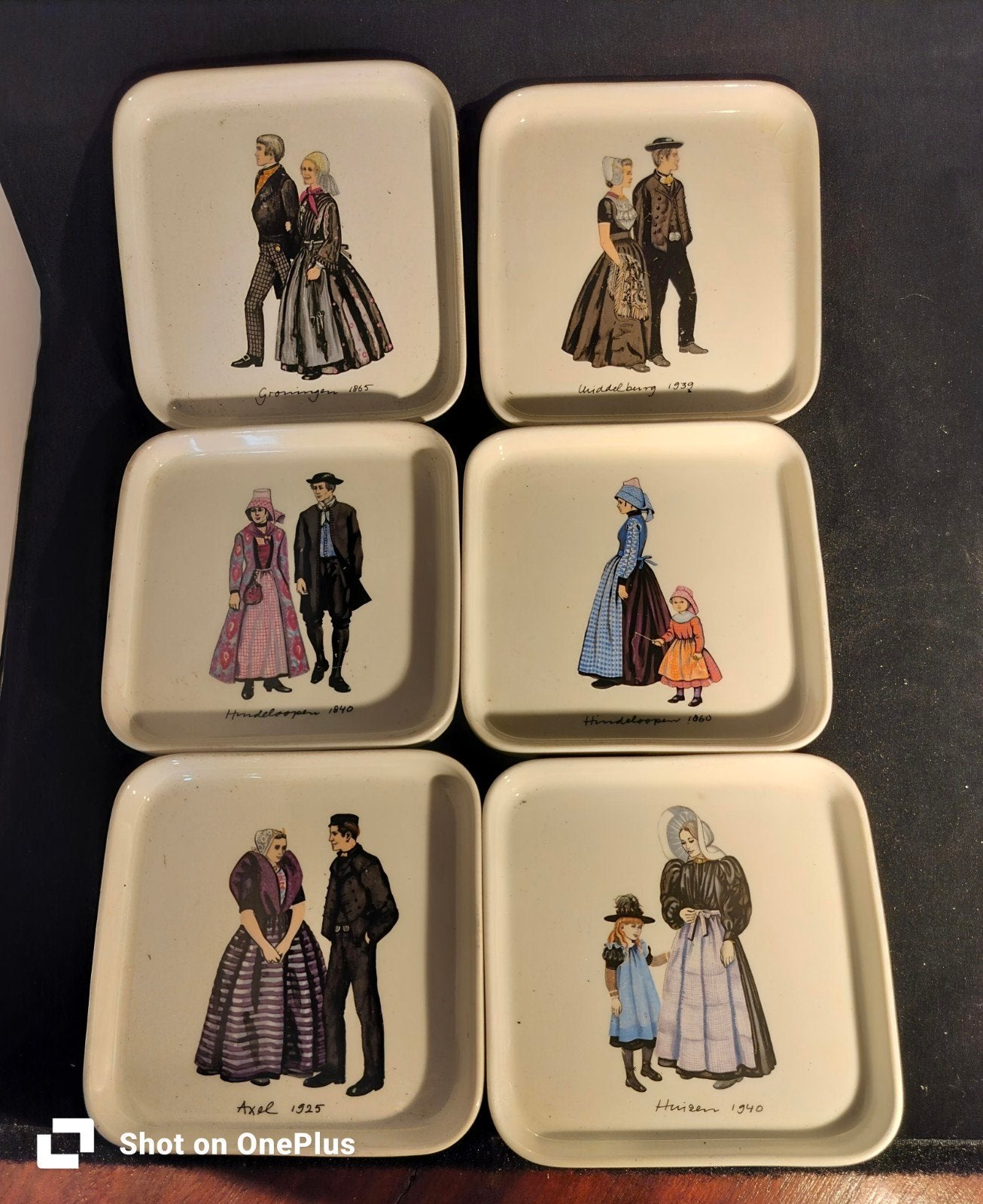 6 Villeroy & Boch onderzetters met Hollandse klederdracht, Huis en Inrichting, Ophalen of Verzenden