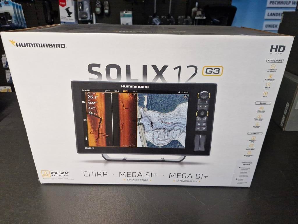 Humminbird SOLIX 10,12,15 CHIRP MEGA SI+ G3, Ophalen of Verzenden, Nieuw, Kaartplotter of Fish Finder