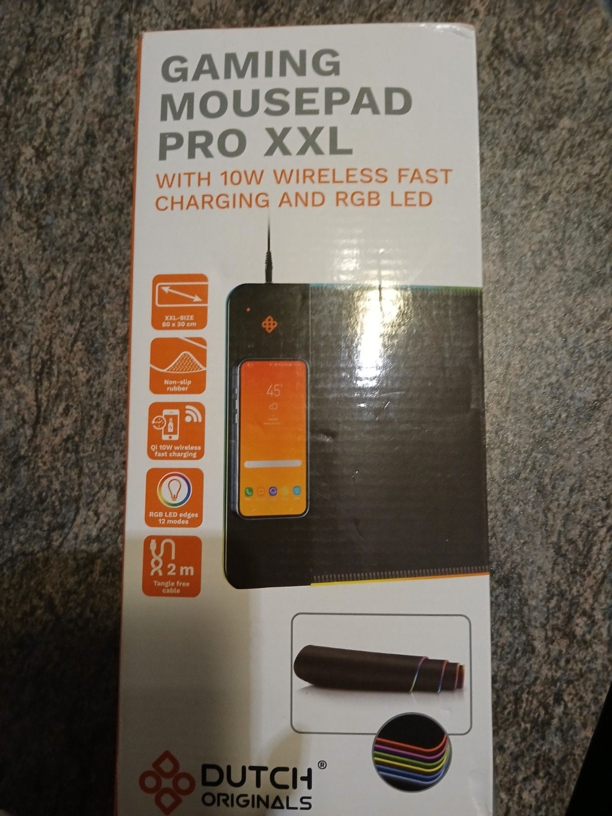 Gaming Muispad Pro XXL met Draadloos Opladen en RGB LED, Computers en Software, Gaming muis, Nieuw, Ophalen of Verzenden, Bedraad