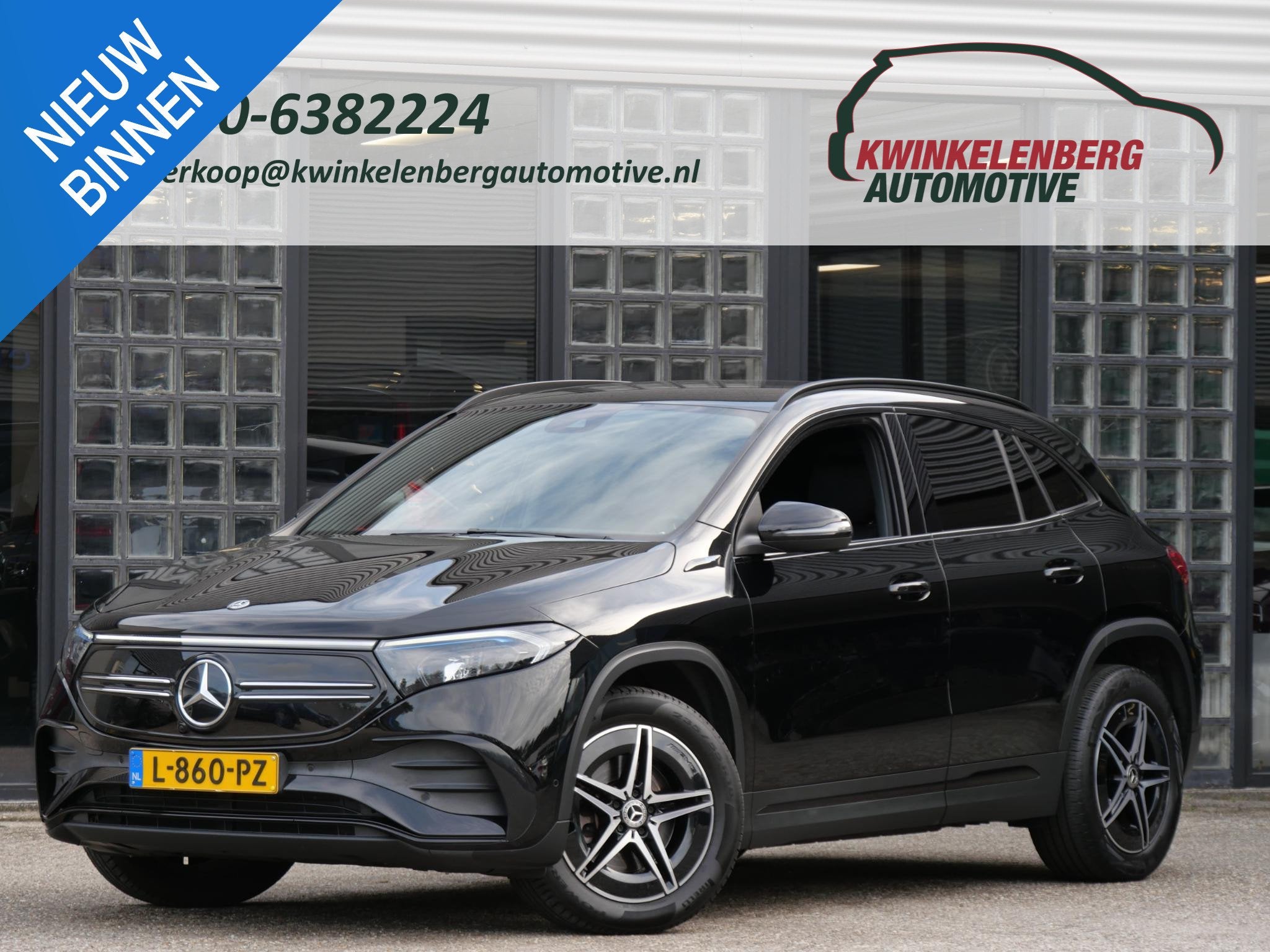 Mercedes-Benz EQA 67kWh AMG/ AMBIENT LIGHTING/ BLINDSPOT/ EL, Auto's, Gebruikt, 750 kg, 190 pk, Zwart