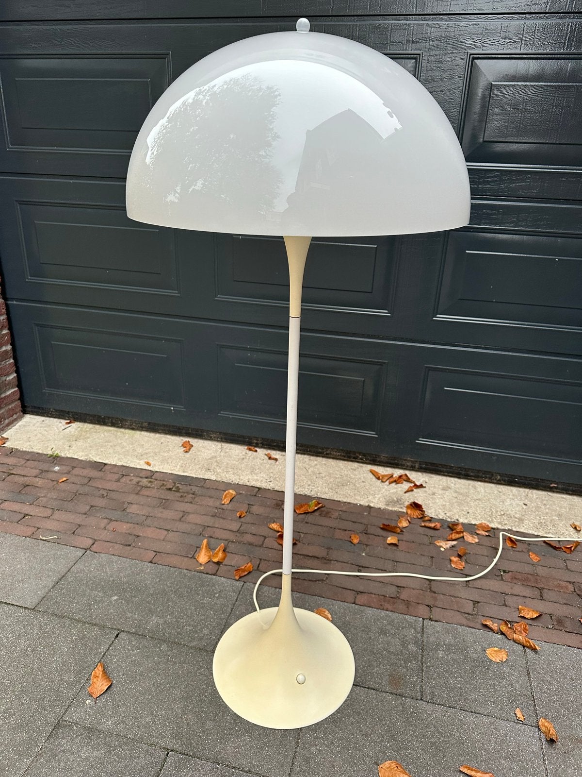 Vintage Verner Panton mushroom Vloerlamp - Wit