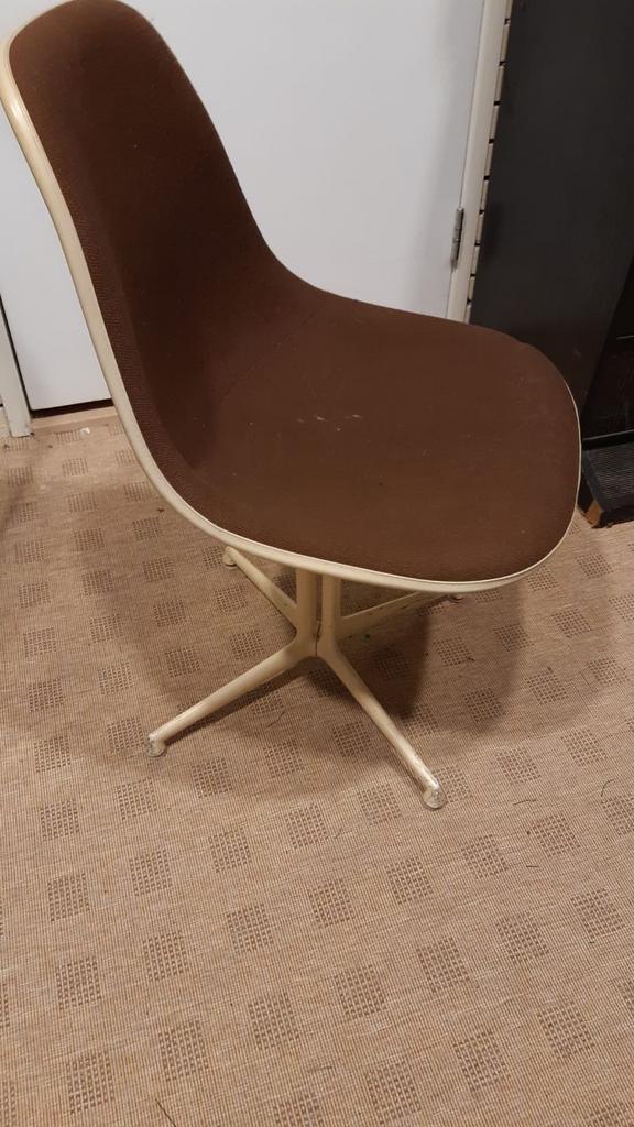 Set van 4 originele Herman Miller La Fonda stoelen, Ophalen, Kunststof, Gebruikt, Bruin