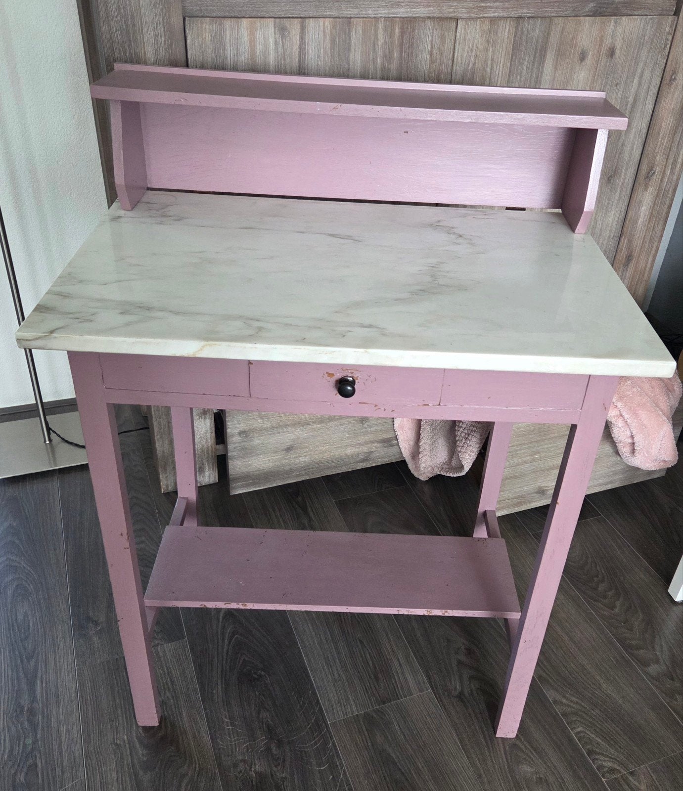 Make-up tafel met marmeren blad, Ophalen, Gebruikt