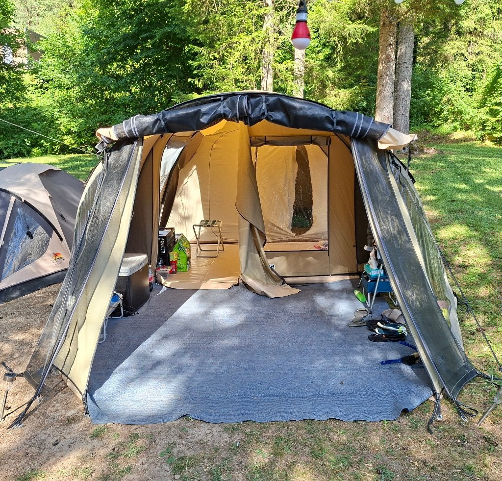 Te koop: Falco Havik 3200 tunneltent (2–4 personen)., Caravans en Kamperen, Tenten, Ophalen, Gebruikt, Tot en met 4