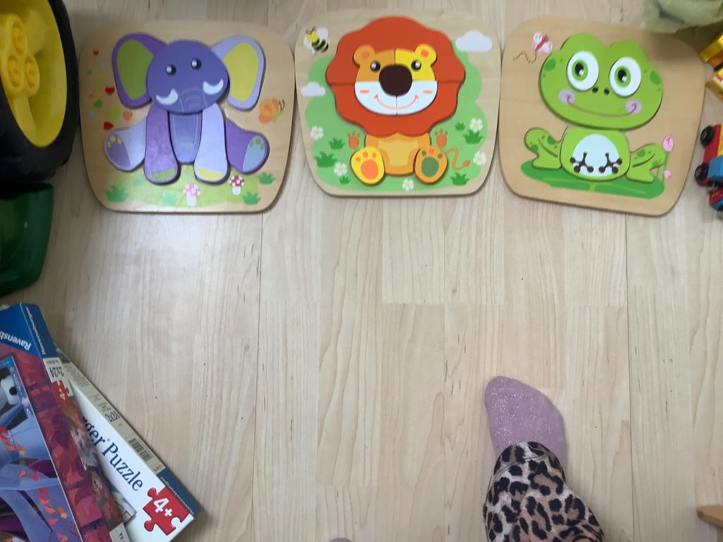 3 kinderpuzzels, Ophalen, Gebruikt, Van hout, Minder dan 10 stukjes