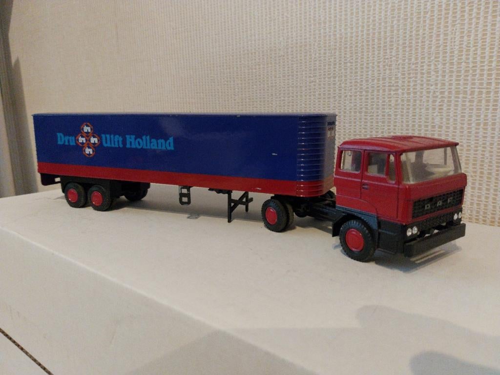 Lion Toys DAF 2800 met "Dru Ulft Holland" oplegger, Ophalen of Verzenden, Zo goed als nieuw, Bus of Vrachtwagen, Lion Toys